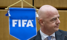 Gianni Infantino, président de la FIFA, en 2020, à Vienne (Autriche) ( AFP / JOE KLAMAR )