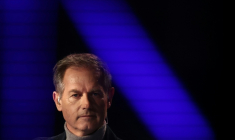 Edgar Grospiron, qui démissionné du comité d'organisation des JO-2030, le 23 février 2026 à ALbertville  ( AFP / Alex MARTIN )