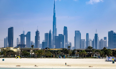 Burj Khalifa, le plus haut bâtiment du monde orne l'horizon de Dubaï, le 30 janvier 2025. ( AFP / FADEL SENNA )