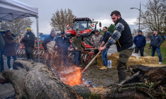 Protestation à Golfech, le 22 janvier 2024. ( AFP / ED JONES )