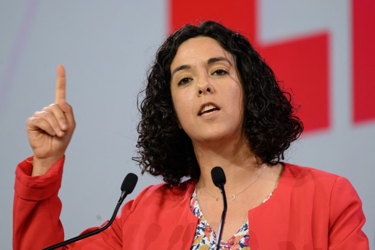 Manon Aubry à Toulouse, le 1er juin 2024. ( AFP / ED JONES )