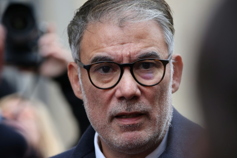 Le premier secrétaire du Parti socialiste (PS), Olivier Faure, le 3 octobre 2025 à Paris ( AFP / Anne-Christine POUJOULAT )
