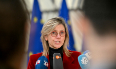 Agnès Pannier-Ranucher à Bruxelles, en Belgique, le 16 décembre 2024. ( AFP / NICOLAS TUCAT )