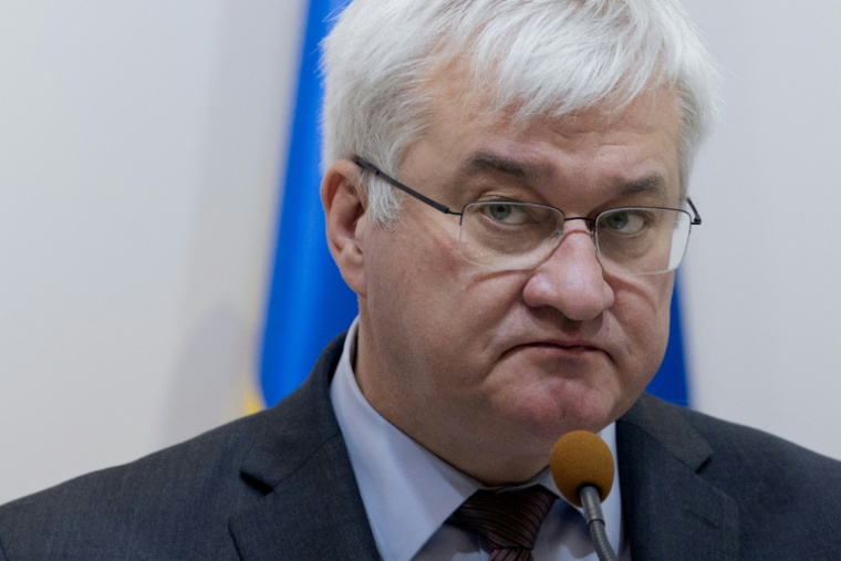 Le ministre ukrainien des Affaires étrangères, Andriï Sybiga, le 25 février 2026 à Kiev ( AFP / Tetiana DZHAFAROVA )