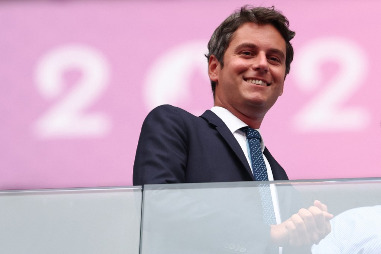 Gabriel Attal à Saint-Denis, le 11 août 2024. ( AFP / FRANCK FIFE )