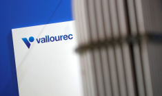Le logo de Vallourec photographié au Salon mondial du nucléaire