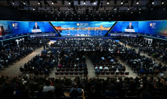Le président russe Vladimir Poutine lors du Forum économique de Saint-Pétersbourg (SPIEF), le 5 juin 2026 en Russie ( AFP / OLGA MALTSEVA )
