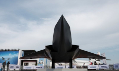 Une maquette du SCAF lors du Salon du Bourget