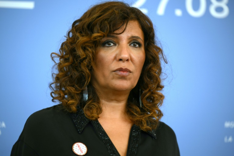 La réalisatrice tunisienne Kaouther Ben Hania à la Mostra de Venise, en Italie, le 3 septembre 2025 ( AFP / Tiziana FABI )