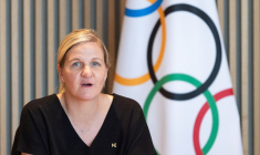 La présidente du Comité international olympique (CIO) Kirsty Coventry