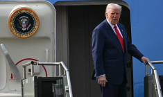 Donald Trump à Busan, en Cordée du Sud, le 30 octobre 2025. ( AFP / ANDREW CABALLERO-REYNOLDS )