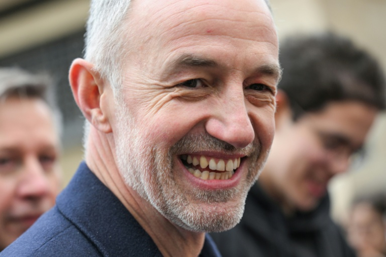 Le candidat socialiste à la mairie de Paris Emmanuel Grégoire, le 28 février 2026, à Paris ( AFP / Anna KURTH )