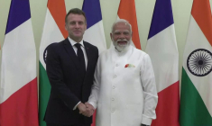 Bombay: Macron est accueilli par le Premier ministre indien Modi