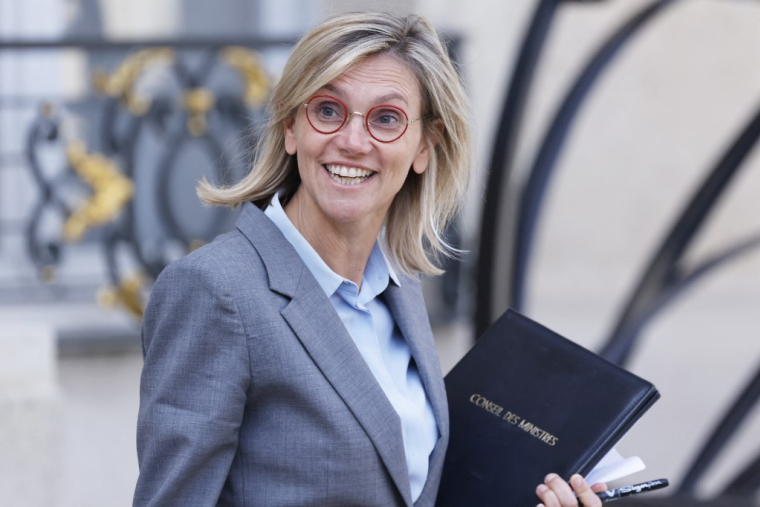 Agnès Pannier-Runacher à Paris, le 1er octobre 2024. ( AFP / LUDOVIC MARIN )