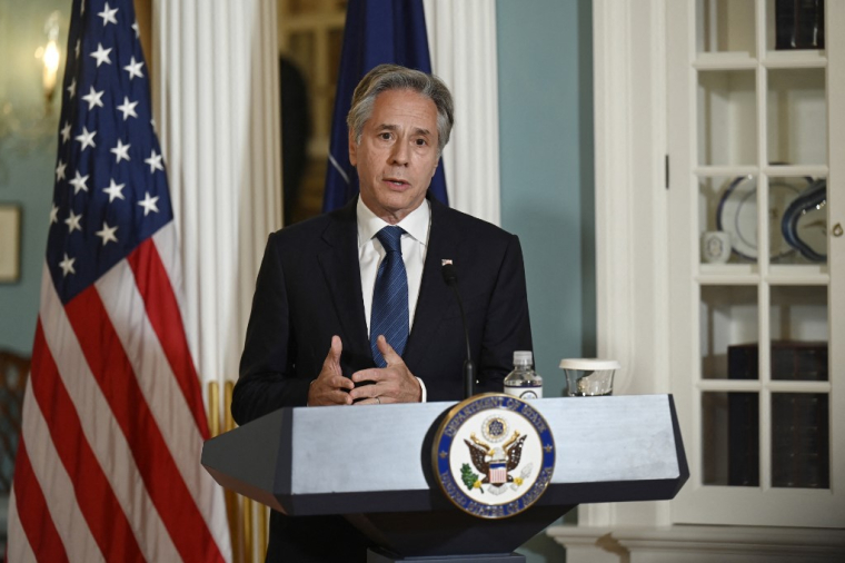 Anthony Blinken à Washington, aux États-Unis, le 18 juin 2024. ( AFP / OLIVIER DOULIERY )