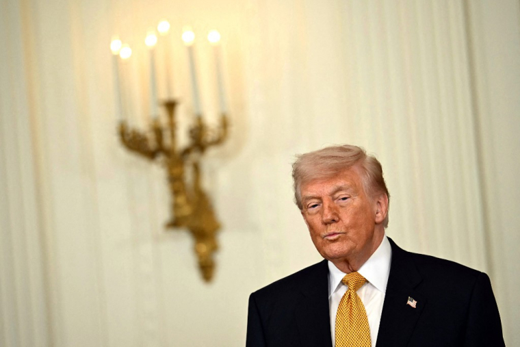 Donald Trump à Washington, le 6 mai 2026. ( AFP / KENT NISHIMURA )