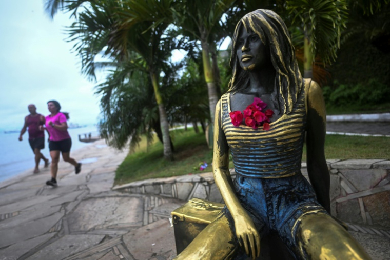 La statue de Brigitte Bardot à Buzios, au Brésil, le 3 janvier 2026 ( AFP / MAURO PIMENTEL )