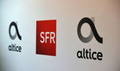Le groupe de télécommunications Altice France, maison mère de l'opérateur SFR, s'apprête à voir passer sa dette de plus de 24 milliards à 15,5 milliards d'euros ( AFP / ERIC PIERMONT )