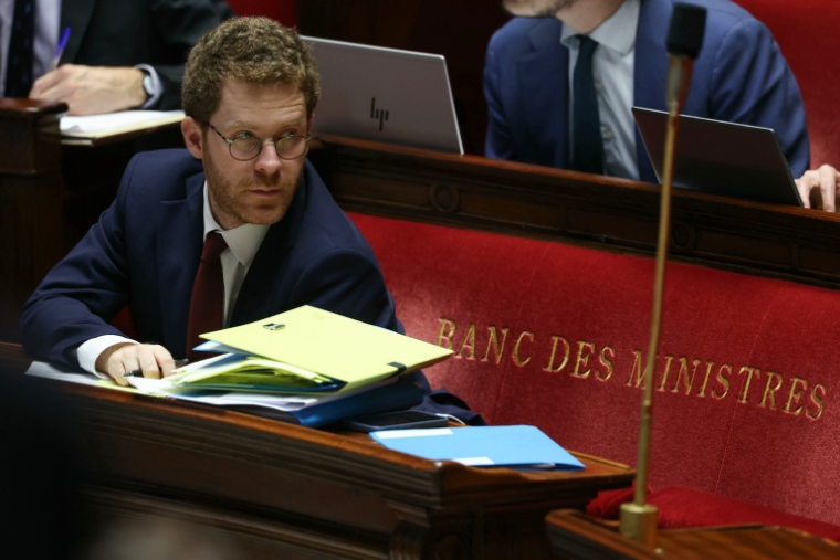 Le ministre des Comptes publics, David Amiel, le 14 octobre 2026 à l'Assemblée nationale à Paris  ( AFP / Thomas SAMSON )