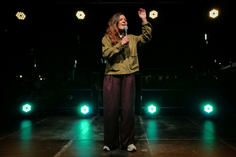 La LFI Anaïs Belouassa-Cherifi, le 17 mars 2026 à Lyon ( AFP / OLIVIER CHASSIGNOLE )