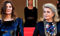 Les actrices françaises Catherine Deneuve et Chiara Mastroianni, ici sur le tapis rouge de Cannes le 21 mai 2024, ont rejoint les quelque 900 signataires d'une lettre condamnant le "silence" sur le "génocide" à Gaza publiée en marge du Festival ( AFP / Valery HACHE )