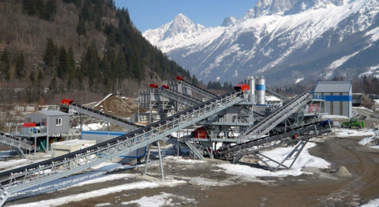 Le site Granulats Vicat des Houches en Haute-Savoie. (© Vicat)