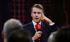 Le président Emmanuel Macron à Toulouse, le 12 novembre 2025 ( POOL / Guillaume HORCAJUELO )