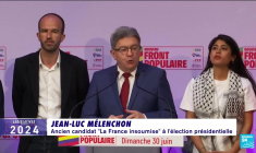 Si le NFP est en troisième position, "nous retirerons notre candidature", assure Jean-Luc Mélenchon