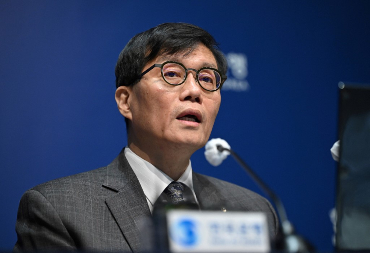 Rhee Chang-yong, gouverneur de la Banque de Corée, le 25 février 2025, à Séoul ( AFP / JUNG YEON-JE )