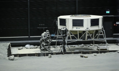 L'alunisseur Argonaut à Cologne, en Allemagne, le 20 novembre 2025. ( AFP / INA FASSBENDER )