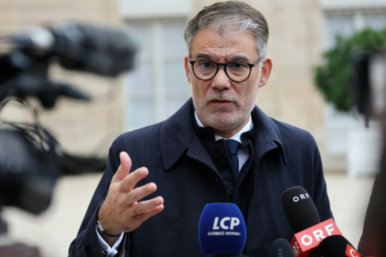 Le premier secrétaire du Parti socialiste Olivier Faure, le 10 octobre 2025 à l'Elysée, à Paris ( AFP / Ludovic MARIN )