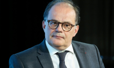 Le gouverneur de la Banque de France Emmanuel Moulin le 9 juin 2026 à Paris ( AFP / Ludovic MARIN )