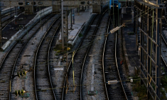 Des voies à la gare de l'Est à Paris, le 14 mars 2026 ( AFP / JOEL SAGET )