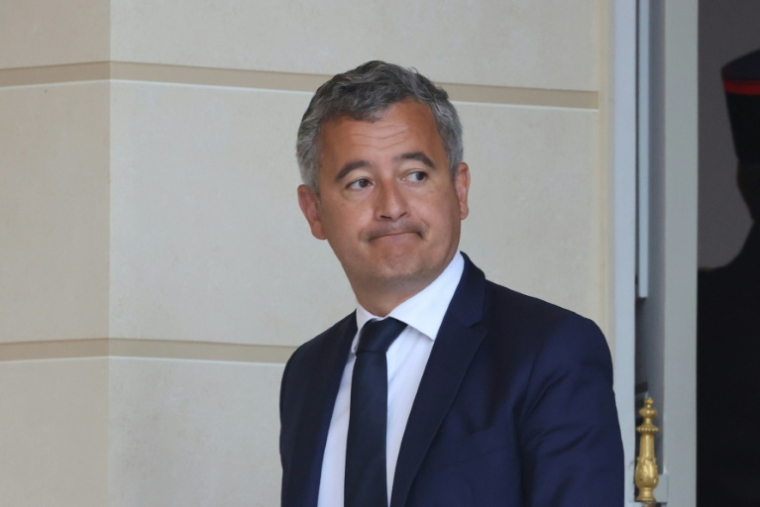 Le ministre de la Justice, Gérald Darmanin, à la sortie de l'Élysée à l'issue du Conseil des ministres, le 6 mai 2026 à Paris ( AFP / Ludovic MARIN )