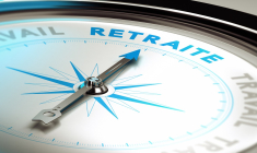 Boussole pointant vers la retraite. (Crédits: Adobe Stock)