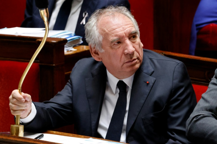 Le Premier ministre François Bayrou le 29 avril 2025 à l'Assemblée nationale, à Paris ( AFP / Ludovic MARIN )