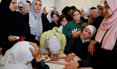 Les funérailles du Palestinien Yazan Ishtayeh, tué lors d'un raid israélien, à Salim, Cisjordanie