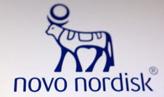 Une illustration montre le logo de Novo Nordisk
