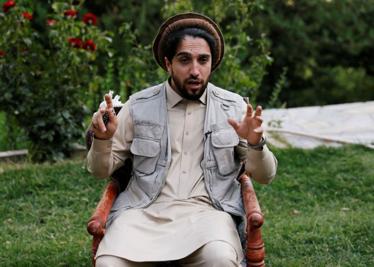 Ahmad Massoud, son of the slain hero of the anti-Soviet resistance, Ahmad Shah Massoud, speaks during an interview at his house in Bazarak, Panjshir province Afghanistan