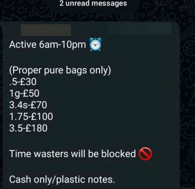 Un coach viré après avoir diffusé les tarifs de la cocaïne dans le mauvais groupe WhatsApp