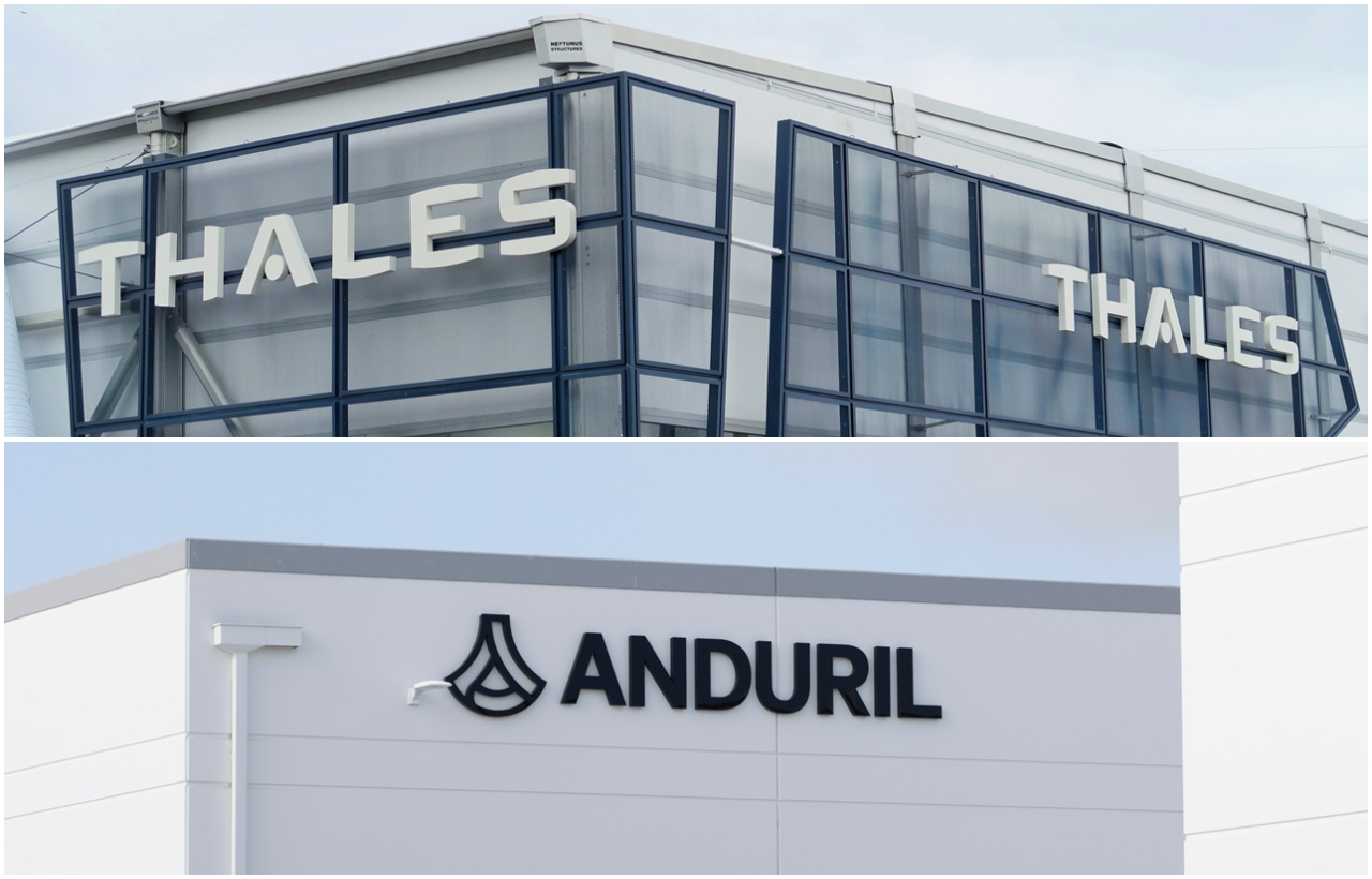 Les logos de Thales et Anduril. (crédit : Adobe Stock)