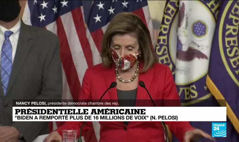 REPLAY - Présidentielle américaine : Nancy Pelosi confiante en la victoire de Joe Biden