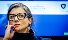 La rapporteuse spéciale des Nations unies pour les territoires palestiniens occupés, Francesca Albanese, à La Haye le 12 février 2025 ( ANP / Robin Utrecht )