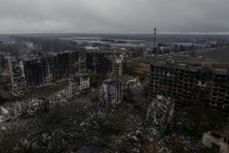 Photo des destructions dans la ville de Kostyantynivka, dans la région de Donetsk, le 12 novembre 2025, transmise par l'armée ukrainienne ( 93RD SEPARATE MECHANIZED BRIGADE "KHOLODNYI YAR" / Iryna Rybakova )
