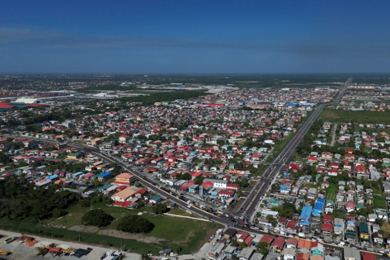Vue aérienne de Georgetown, capitale du Guyana, le 26 août 2025 ( AFP / Joaquin Sarmiento )