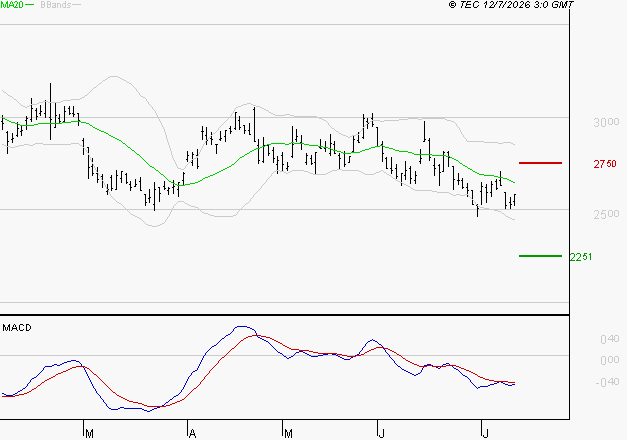 RENAULT SA : Sous les résistances, une consolidation est probable