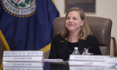 Michelle Bowman, à Washington DC, en 2019 ( AFP / ERIC BARADAT )