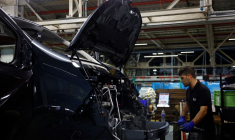 L'usine automobile Renault de Sandouville, près du Havre, en France