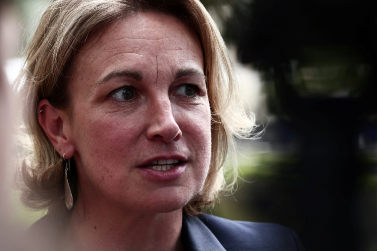 La secrétaire générale de la CFDT Marylise Léon à Boissy-la-Riviere, dans l'Essonne, le 26 août 2025 ( POOL / Thibaud MORITZ )