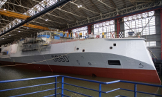 La frégate "Amiral Ronarc'h", en novembre 2022, à Lorient (illustration) ( AFP / FRED TANNEAU )